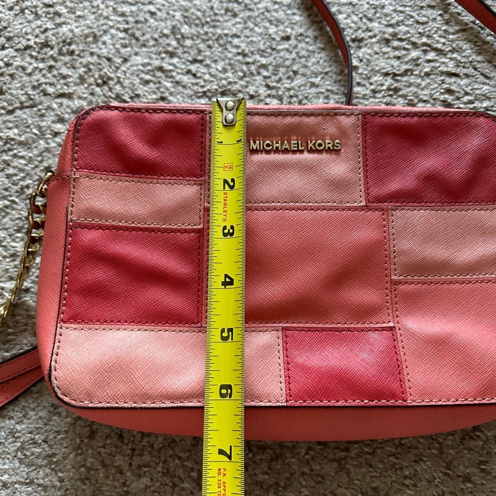 Michael Kors Pink And Red Patchwork Crossbody Bag - image 2